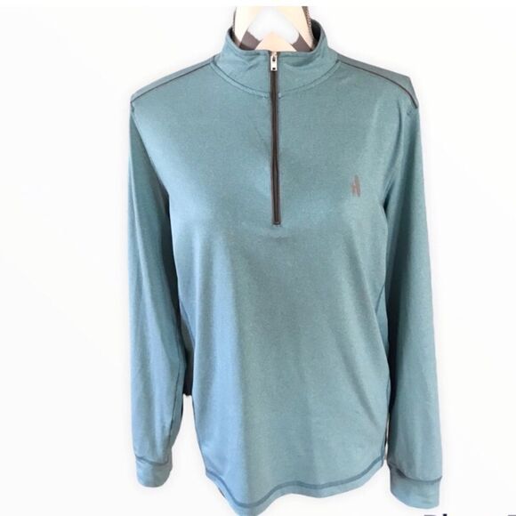 Johnnie-O SMALL 1/4 Zipper Blue Performance Top - Picture 1 of 6